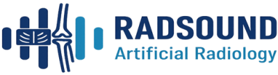 RadSound Artificial Radiology logo – empowering radiologists with AI-driven learning